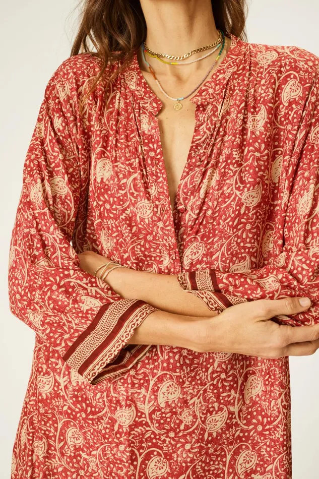 Women Natalie Martin Dresses Isobel Dress Water Lily Terracotta