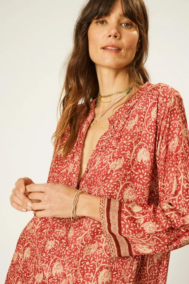 Women Natalie Martin Dresses Isobel Dress Water Lily Terracotta