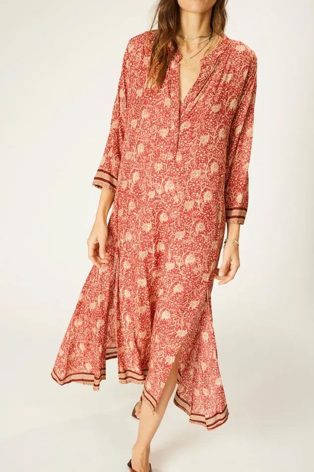Women Natalie Martin Dresses Isobel Dress Water Lily Terracotta