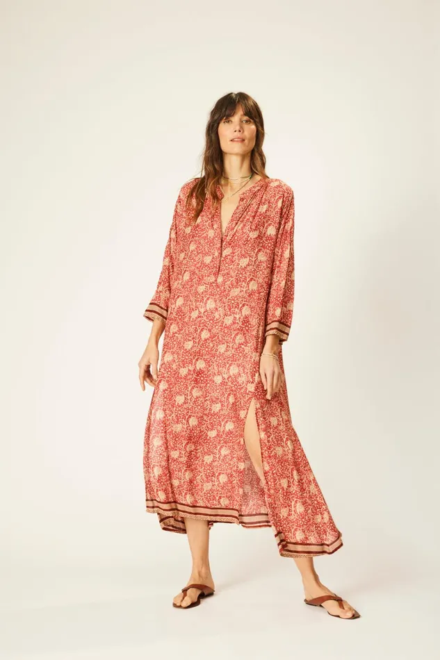 Women Natalie Martin Dresses Isobel Dress Water Lily Terracotta