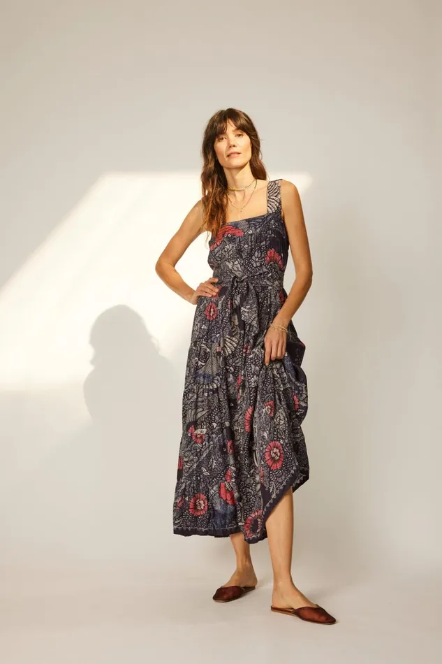 Women Natalie Martin Dresses Jasmine Maxi Peacock Ink
