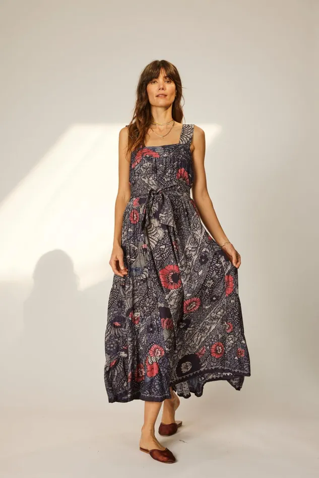 Women Natalie Martin Dresses Jasmine Maxi Peacock Ink