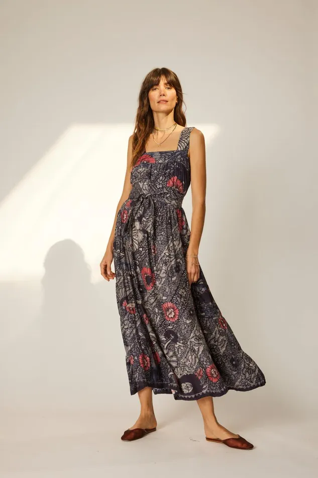 Women Natalie Martin Dresses Jasmine Maxi Peacock Ink