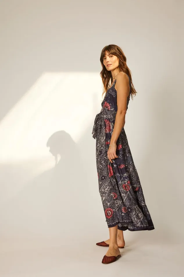 Women Natalie Martin Dresses Jasmine Maxi Peacock Ink