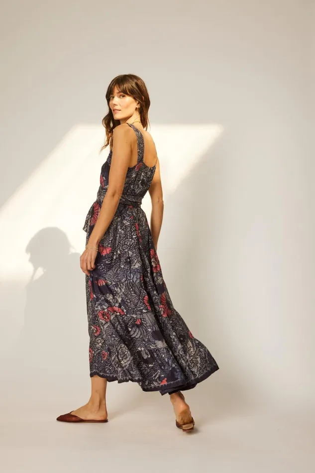 Women Natalie Martin Dresses Jasmine Maxi Peacock Ink