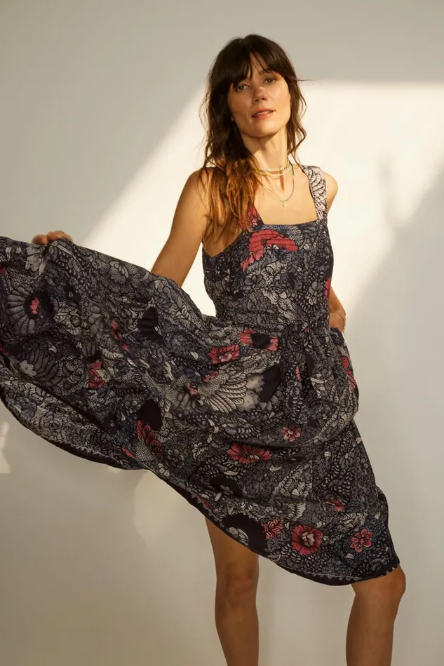 Women Natalie Martin Dresses Jasmine Maxi Peacock Ink