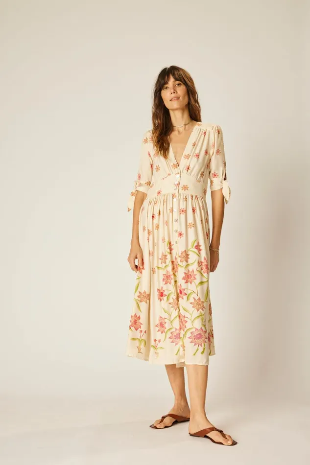 Women Natalie Martin Dresses Layla Dress Starflower Cream