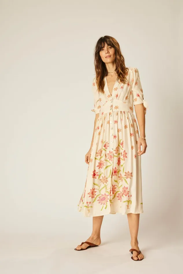 Women Natalie Martin Dresses Layla Dress Starflower Cream