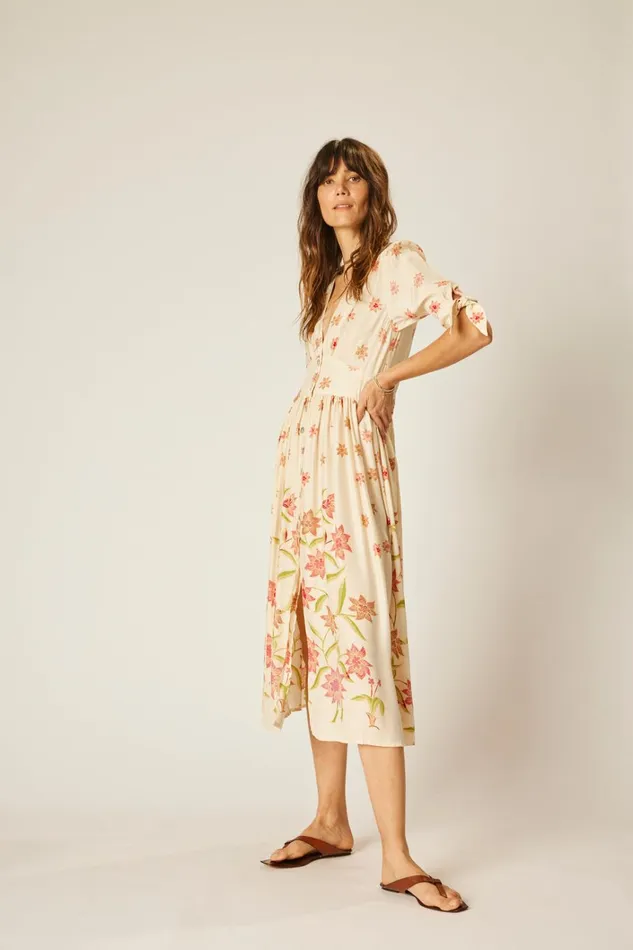Women Natalie Martin Dresses Layla Dress Starflower Cream