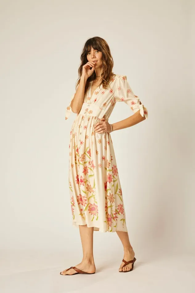 Women Natalie Martin Dresses Layla Dress Starflower Cream
