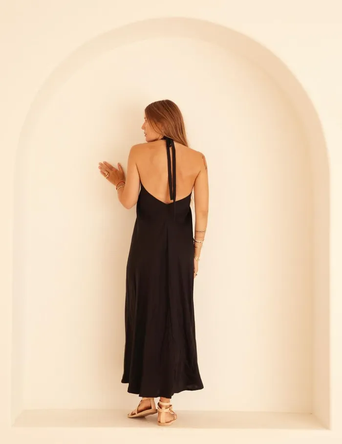 Women Natalie Martin Dresses Lola Dress Black Silk