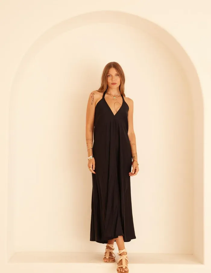 Women Natalie Martin Dresses Lola Dress Black Silk