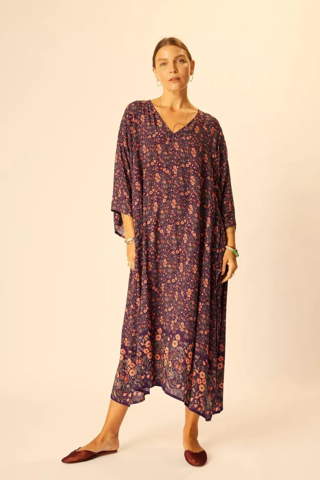 Women Natalie Martin Dresses Marin Dress With Sash Batik Stripe Sage