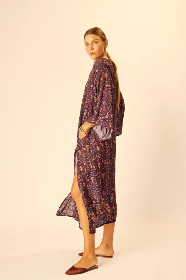 Women Natalie Martin Dresses Marin Dress With Sash Batik Stripe Sage