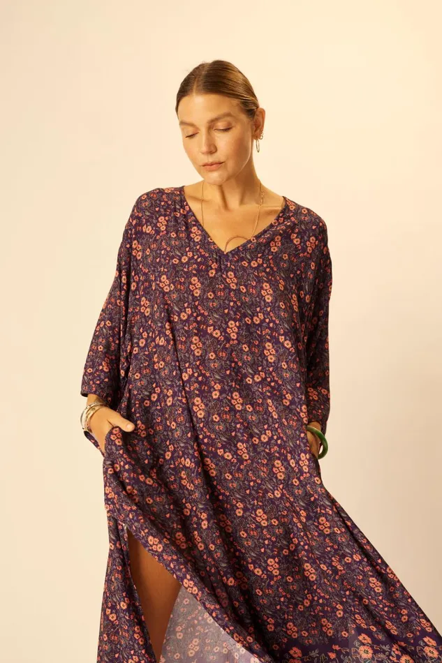 Women Natalie Martin Dresses Marin Dress With Sash Batik Stripe Sage