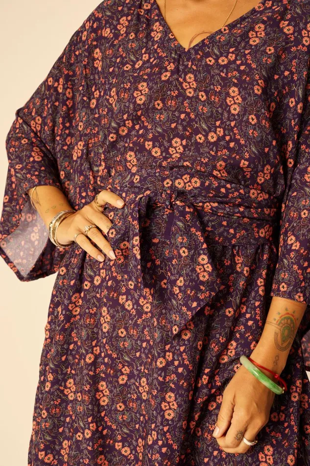 Women Natalie Martin Dresses Marin Dress With Sash Batik Stripe Sage