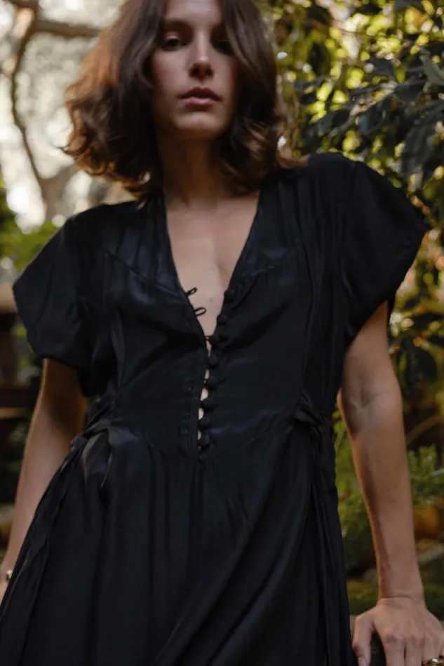 Women Natalie Martin Dresses Monica Dress Black Silk Women Natalie Martin Dresses Monica Dress Black Silk