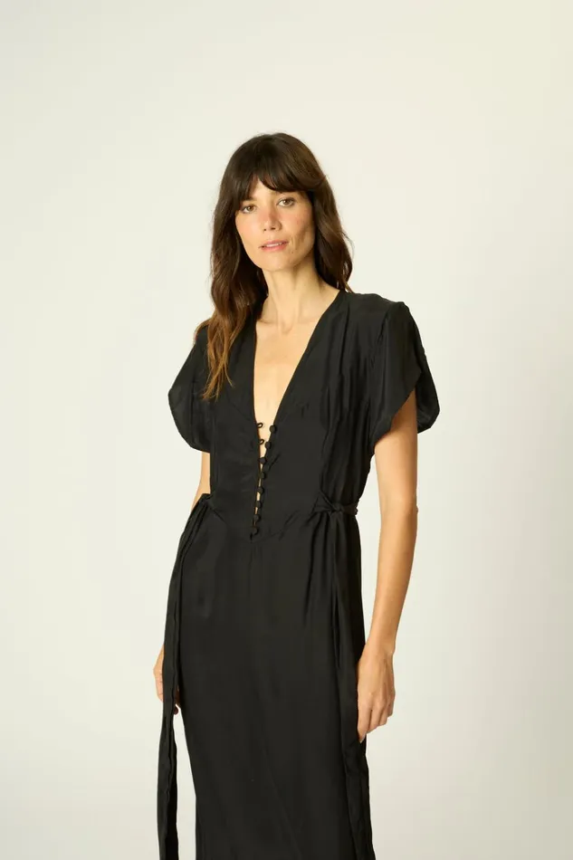 Women Natalie Martin Dresses Monica Dress Black Silk Women Natalie Martin Dresses Monica Dress Black Silk