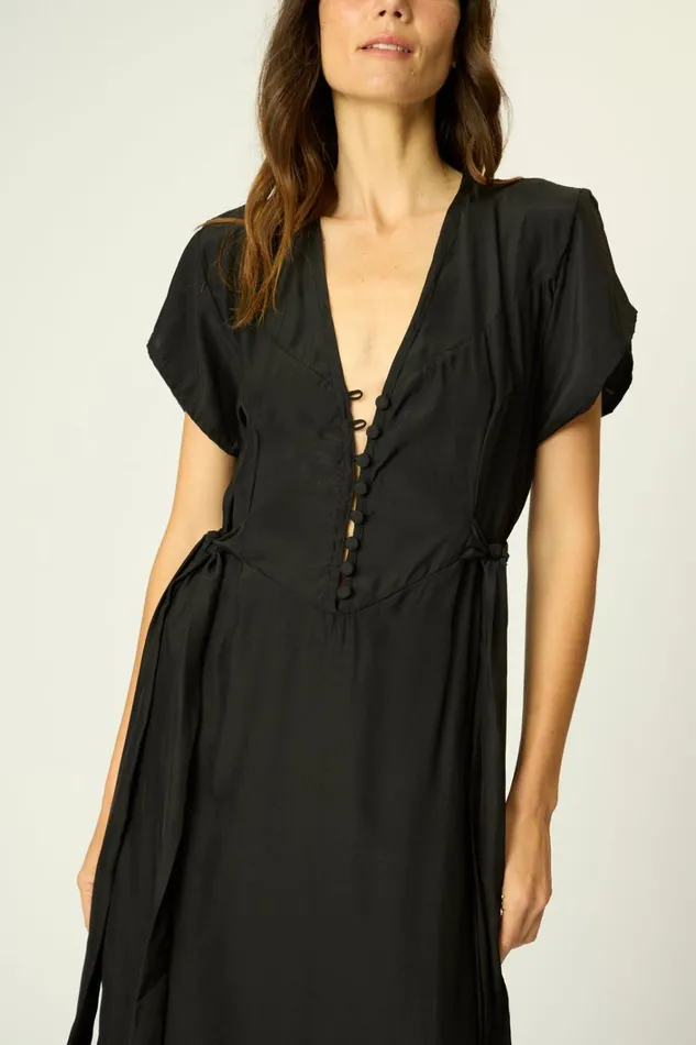 Women Natalie Martin Dresses Monica Dress Black Silk Women Natalie Martin Dresses Monica Dress Black Silk