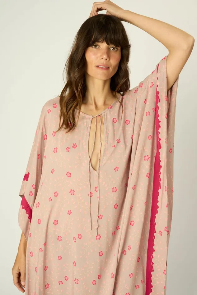 Women Natalie Martin Dresses Paulina Caftan Pinwheel Mink