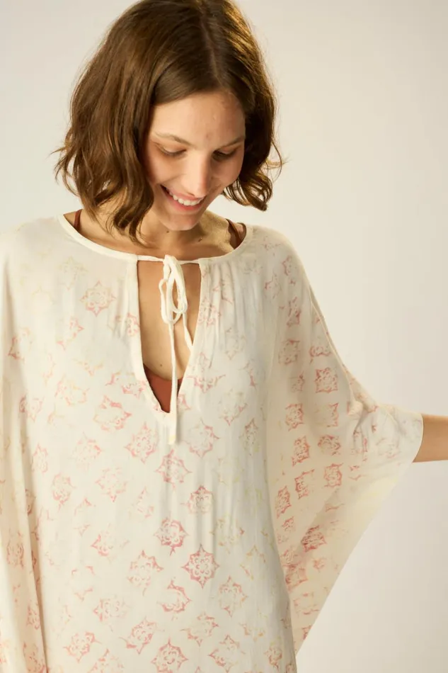 Women Natalie Martin Dresses Paulina Caftan Spanish Tile Sunrise