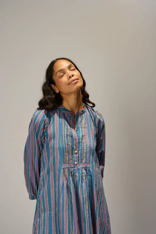 Women Natalie Martin Dresses Sammie Maxi Batik Stripe Lavender