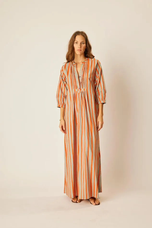 Women Natalie Martin Dresses Sammie Maxi Batik Stripe Lavender