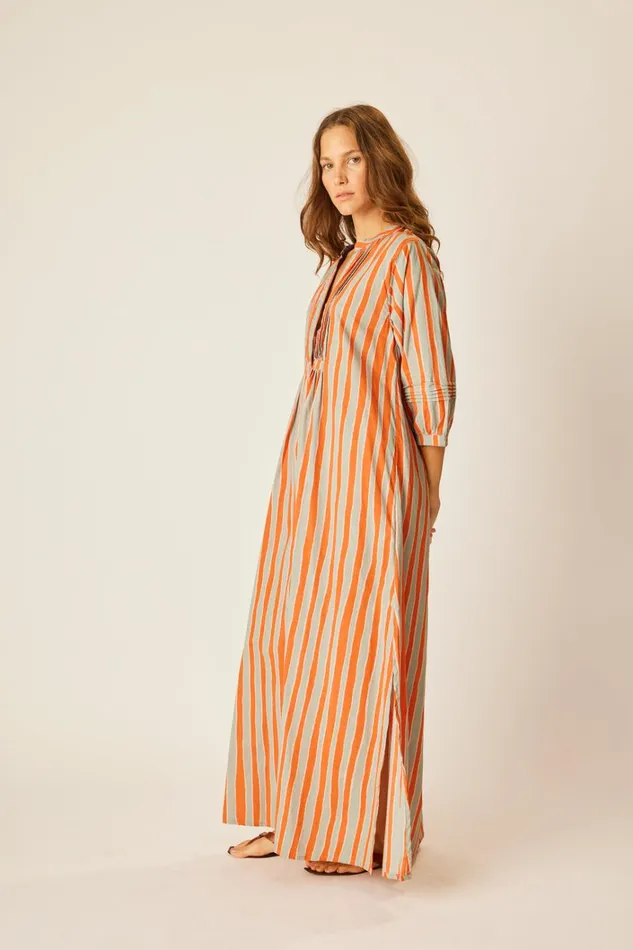 Women Natalie Martin Dresses Sammie Maxi Batik Stripe Lavender