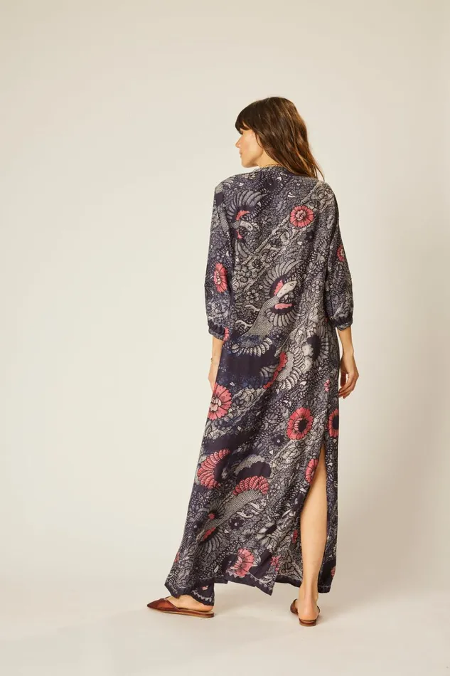 Women Natalie Martin Dresses Sammie Maxi Peacock Ink