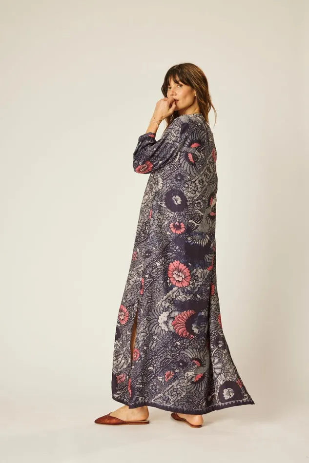 Women Natalie Martin Dresses Sammie Maxi Peacock Ink