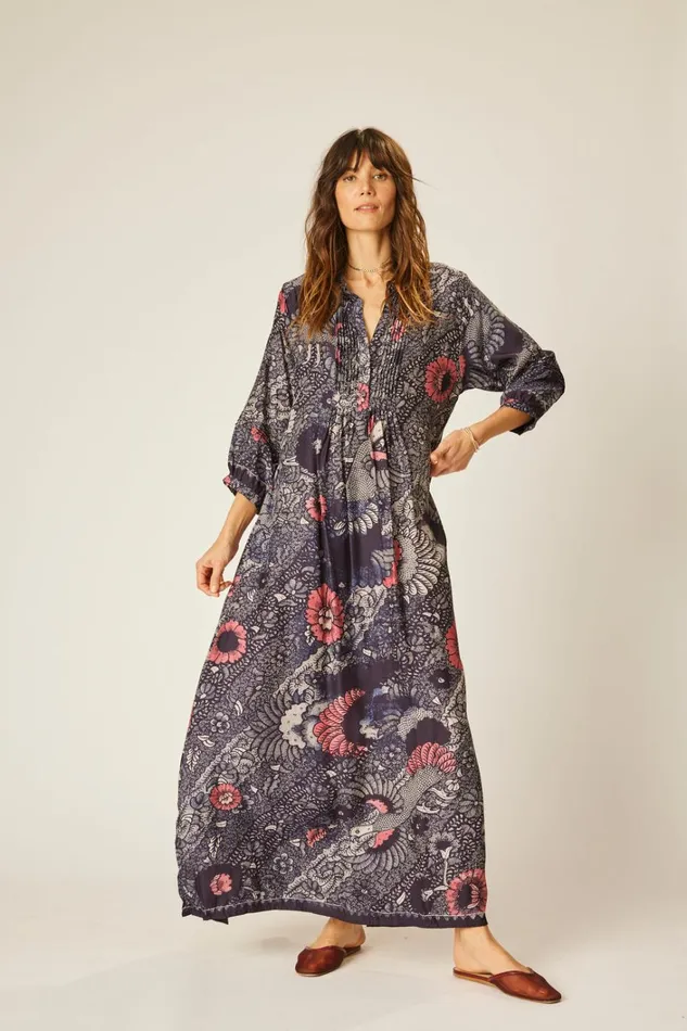 Women Natalie Martin Dresses Sammie Maxi Peacock Ink
