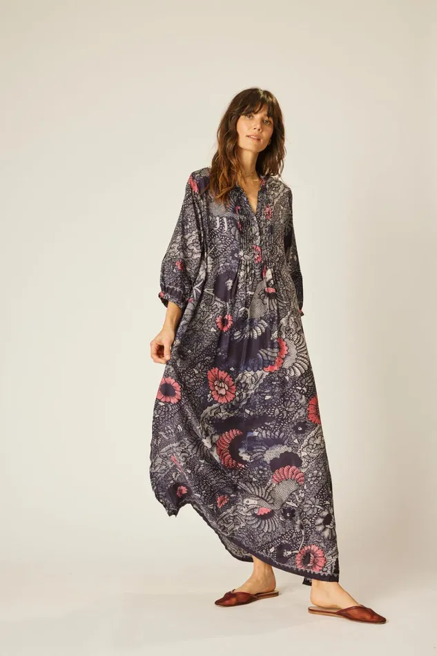 Women Natalie Martin Dresses Sammie Maxi Peacock Ink