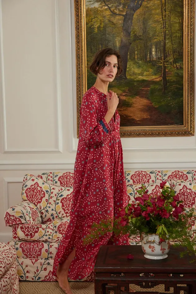 Women Natalie Martin Dresses Sammie Maxi Pinwheel Barn Red