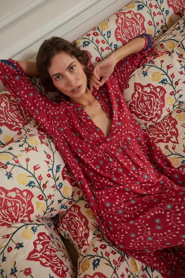 Women Natalie Martin Dresses Sammie Maxi Pinwheel Barn Red