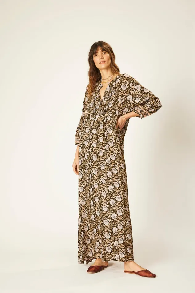Women Natalie Martin Dresses Sammie Maxi Vintage Flowers Sepia