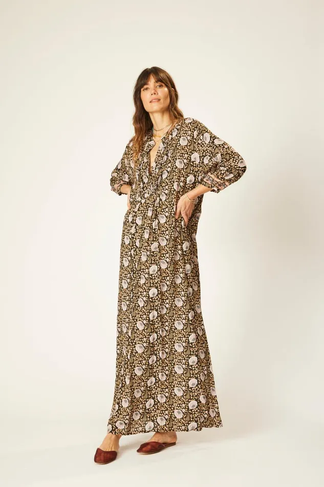 Women Natalie Martin Dresses Sammie Maxi Vintage Flowers Sepia