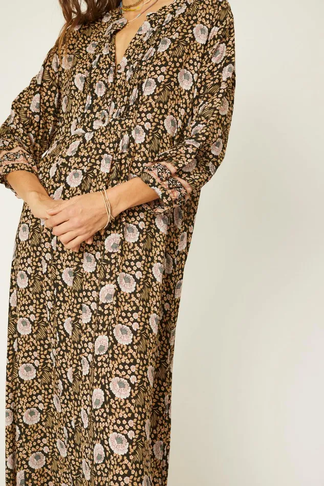 Women Natalie Martin Dresses Sammie Maxi Vintage Flowers Sepia