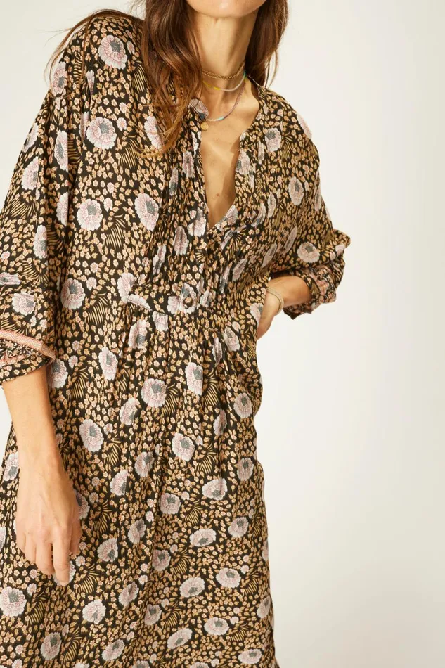 Women Natalie Martin Dresses Sammie Maxi Vintage Flowers Sepia