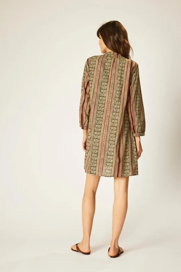 Women Natalie Martin Dresses Sammie Short Dress Paisley Stripe Black
