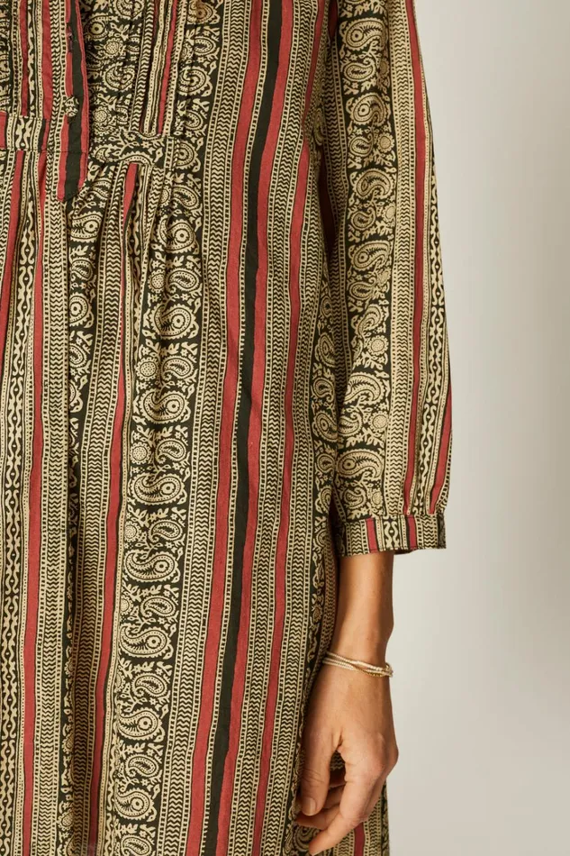 Women Natalie Martin Dresses Sammie Short Dress Paisley Stripe Black