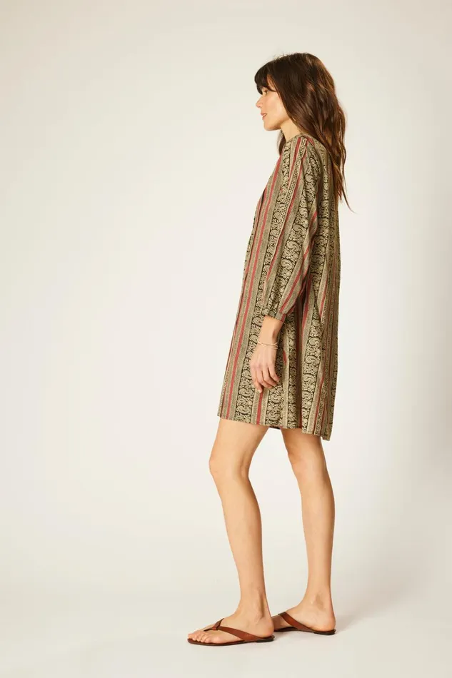 Women Natalie Martin Dresses Sammie Short Dress Paisley Stripe Black