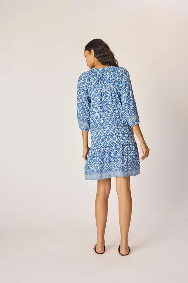 Women Natalie Martin Dresses Stevie Dress Fleurdelis Blue Women Natalie Martin Dresses Stevie Dress Fleurdelis Blue