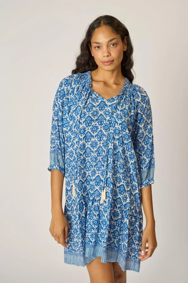 Women Natalie Martin Dresses Stevie Dress Fleurdelis Blue Women Natalie Martin Dresses Stevie Dress Fleurdelis Blue