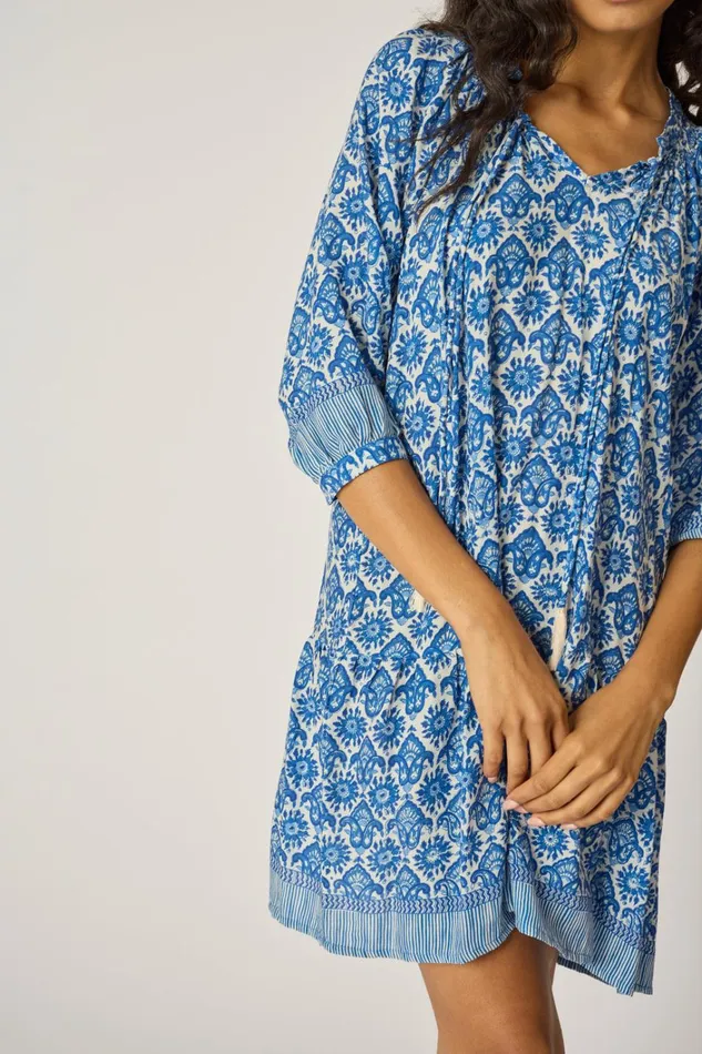 Women Natalie Martin Dresses Stevie Dress Fleurdelis Blue Women Natalie Martin Dresses Stevie Dress Fleurdelis Blue