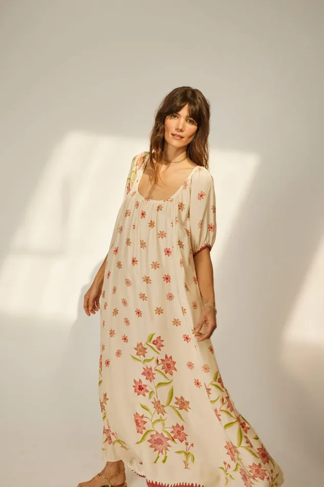 Women Natalie Martin Dresses Vivi Dress Starflower Cream