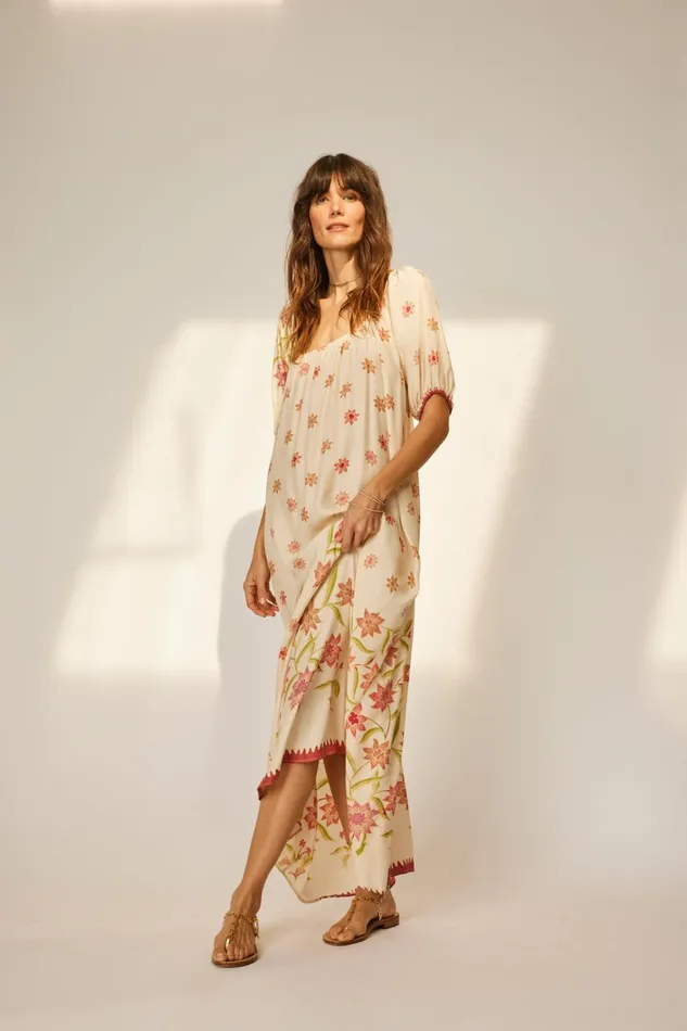 Women Natalie Martin Dresses Vivi Dress Starflower Cream