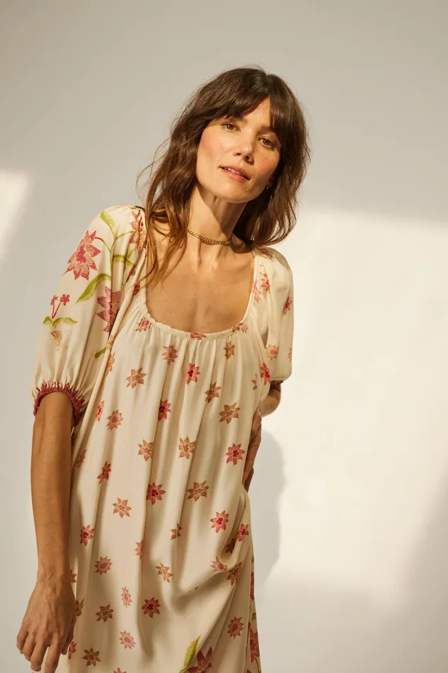 Women Natalie Martin Dresses Vivi Dress Starflower Cream