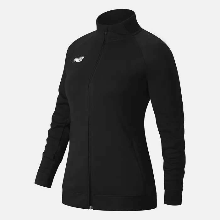 Women New Balance Knit Training Jacket TEAM BLACK Jackets and Vests