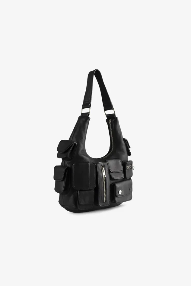 Women OLESIA Mini Leather Cargo Bag Black LAMARQUE Bags Women OLESIA Mini Leather Cargo Bag Black LAMARQUE Bags