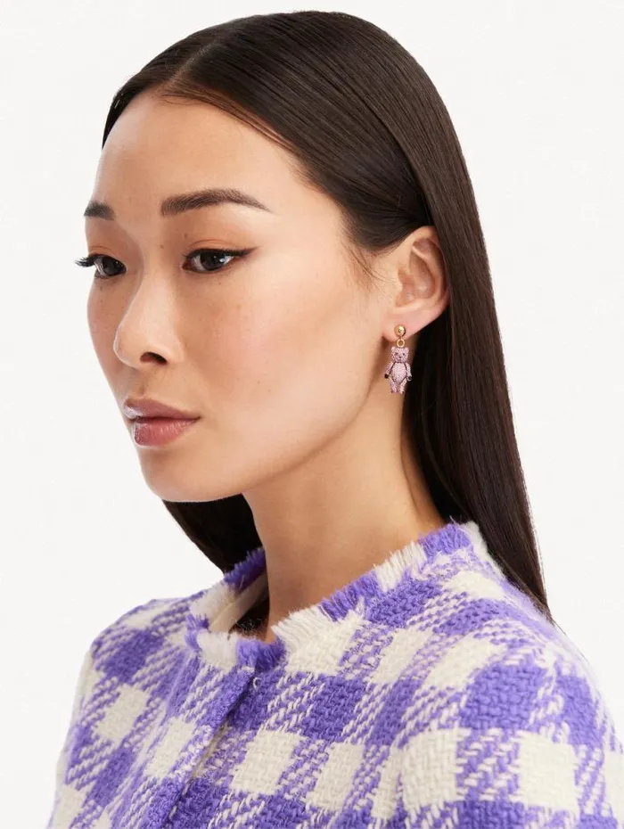 Women Oscar De La Renta Earrings Baby Bear Crystal Earrings Fuchsia Women Oscar De La Renta Earrings Baby Bear Crystal Earrings Fuchsia